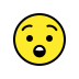 Astonished face transparent PNG