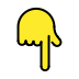 Backhand index pointing down transparent PNG