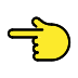 Backhand index pointing left transparent PNG