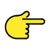 Backhand index pointing right transparent PNG