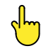 Backhand index pointing up transparent PNG