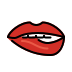 Biting lip transparent PNG
