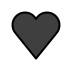 Black heart transparent PNG