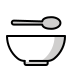 Bowl with spoon transparent PNG