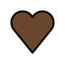 Brown heart transparent PNG