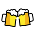 Clinking beer mugs transparent PNG