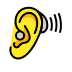 Ear with hearing aid transparent PNG