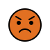 Enraged face transparent PNG