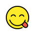 Face savoring food transparent PNG