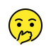 Face with open eyes and hand over mouth transparent PNG