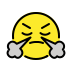 Face with steam from nose transparent PNG