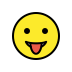 Face with tongue transparent PNG icon