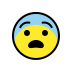 Fearful face transparent PNG