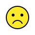 Frowning face transparent PNG