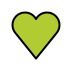 Green heart transparent PNG