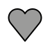 Grey heart transparent PNG