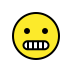 Grimacing face transparent PNG