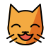 Grinning cat with smiling eyes transparent PNG