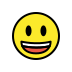 Grinning face with big eyes transparent PNG