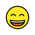 Grinning face with smiling eyes transparent PNG