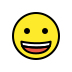 Grinning face transparent PNG icon
