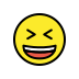 Grinning squinting face transparent PNG