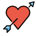 Heart with arrow transparent PNG