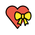 Heart with ribbon transparent PNG