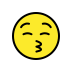 Kissing face with closed eyes transparent PNG