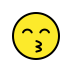 Kissing face with smiling eyes transparent PNG