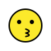 Kissing face transparent PNG
