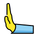 Leftwards pushing hand transparent PNG