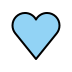 Light blue heart transparent PNG