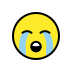 Loudly crying face transparent PNG