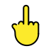 Middle finger transparent PNG