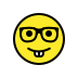 Nerd face transparent PNG