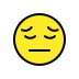 Pensive face transparent PNG