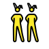 People with bunny ears transparent PNG