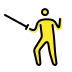 Person fencing transparent PNG