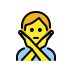 Person gesturing NO transparent PNG