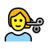 Person getting haircut transparent PNG