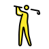 Person golfing transparent PNG