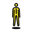 Person in suit levitating transparent PNG