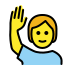 Person raising hand transparent PNG
