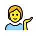 Person tipping hand transparent PNG icon