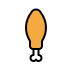 Poultry leg transparent PNG