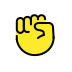 Raised fist transparent PNG icon