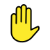 Raised hand transparent PNG