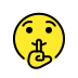 Shushing face transparent PNG