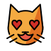 Smiling cat with heart-eyes transparent PNG